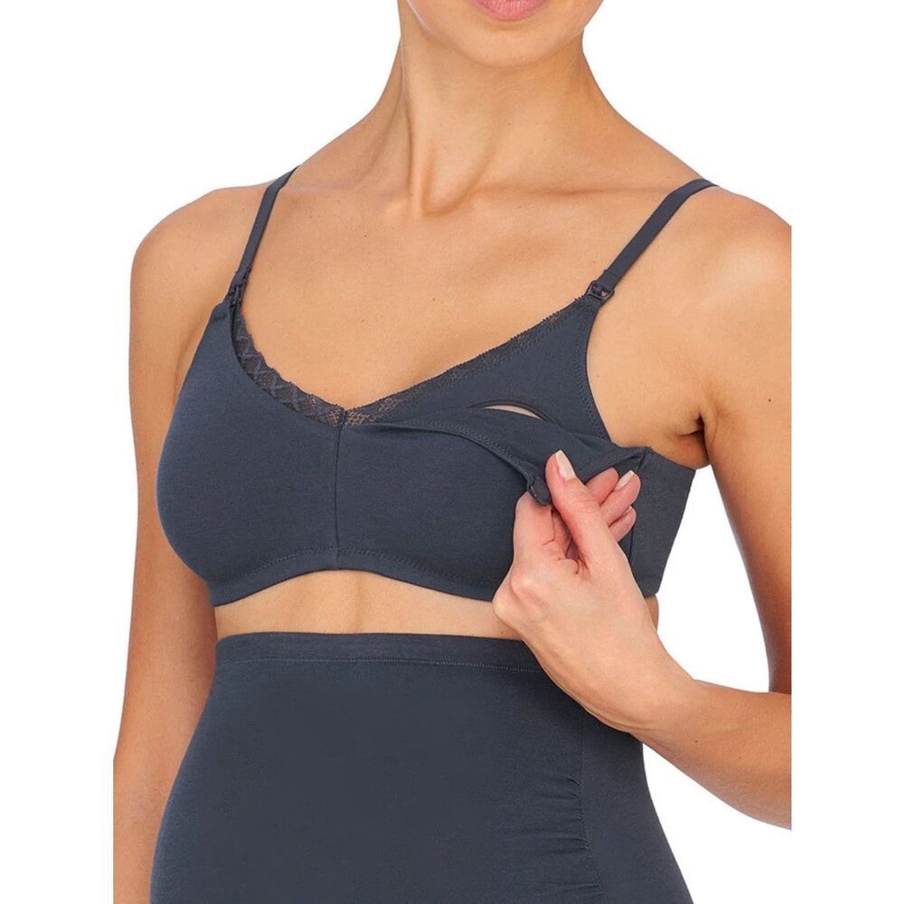 NATORI Bliss Maternity Wireless Bra Ash Gray 34C EUC